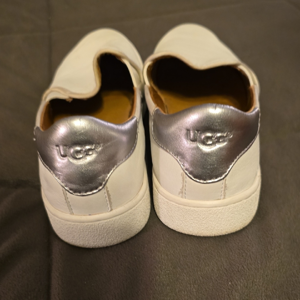 UGG Kids' Sneakers in White and Silver